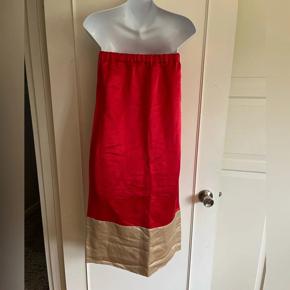 Marc Jacobs tube dress fucshia designer wedding silk linen blend size small - Picture 4 of 11